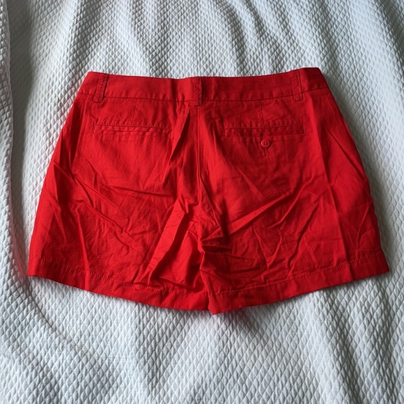VIBRANT RED J CREW CHINO SHORTS - Picture 3 of 3